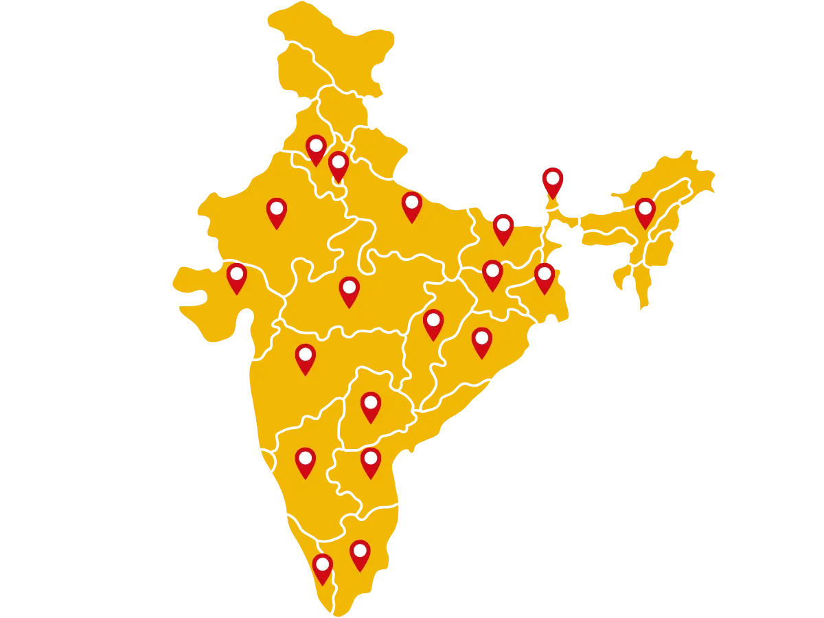 India map highlighting Elmeck Wires & Cables market presence